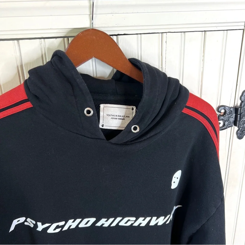 YOUTHS IN BALACLAVA Psycho Highway Hoodie Two-Tone Size Medium FW2022